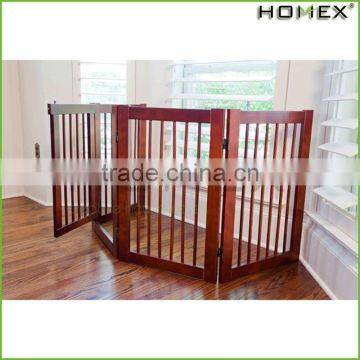 Wood Safety Pet Gate Portable Dog Fence Homex_BSCI Factory