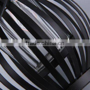 Portable Globular Painted Iron+Glass Candle Holder/Home Decoration Candlestick photo-4