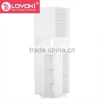 2016 New Deign Wooden Revolving Book Rack Display Mdf Wood Revolving Bookcase photo-4