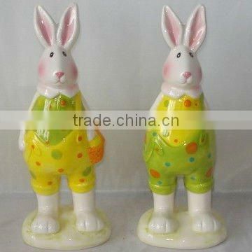 wholesale easter ceramic bunny figurine & ceramic rabbit figurine