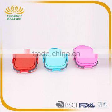 Portative Silicone Collapsible Lunch Box With Lock photo-3