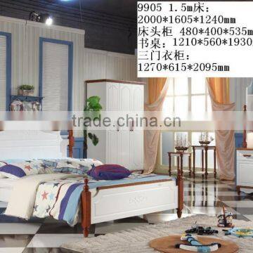 RD#9908 on Sale Classic Brown N White Korea Style Matching Bedroom Cheap Home Furniture Queen Size King Size Bedroom Set China photo-5