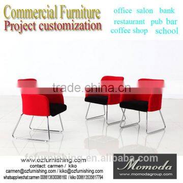 chic modern red show chair restaurant coffee shop club bar chair customized project cheap price furniture factory China