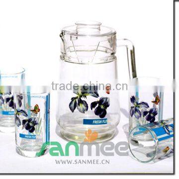 DDHZE-7 1.5L glass drinking set water pot glassware