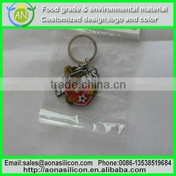 China factory silicone mix color cartoon keychain for child