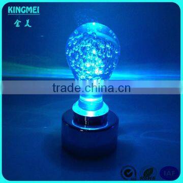 Nice light bulb shape crystal bubble rechargeable led table lamp