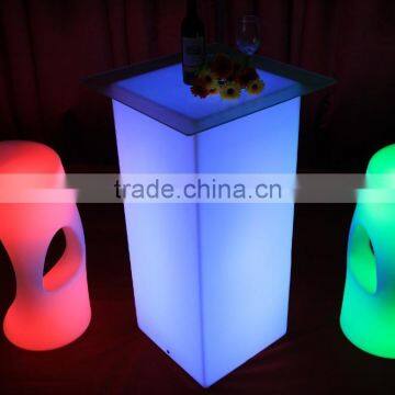 Led Light Stand up Bar Tables, High Bar Cubic Table With Led Light photo-5