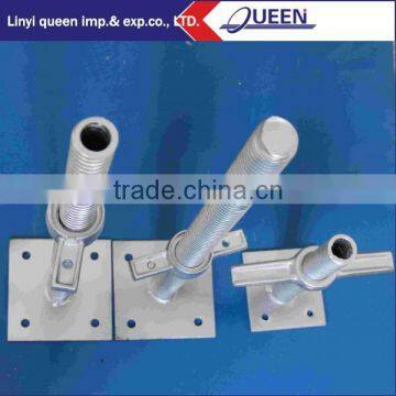 Hollow Pipe Screw Jack Base Plated Scaffolding With Building photo-2