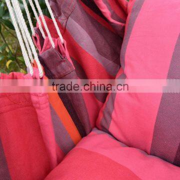 Pink Stripe Polyester Hanging Hammock Chair With Cushion photo-2