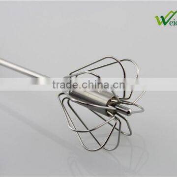 WCW031 Stainless Steel Rotary Egg Whisk, Egg Beater,Stainless Steel Wire Manual Whisk Rotary Egg Beater Hand Mixer Kitchen Gadge photo-2