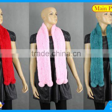 High Quality Knitted Rex-Rabbit Scarf photo-3