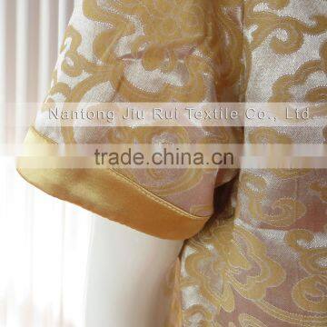 Pink/Rich Floral Pattern Sweat Steaming Clothes V-Neck Jacquard Family Pajama Set Short Sleeve Women Pajamas photo-6