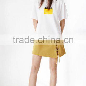 OEM Plain White Woman Fashion Design Custom Printing 100% Cotton Soft Loose Womens t Shirt photo-5