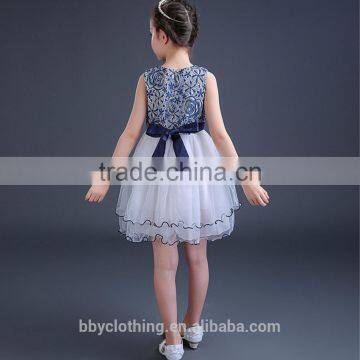 High Quality Girls Sleeveless Princess Children Flower Girl Dress for Party Prom Dresses photo-3