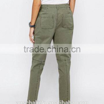 2016 Autumn High Quality Ladies Khaki Casual Trousers photo-4