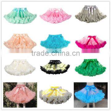 Top Sale Fluffy Tutu Pettiskirt for Baby Girls Tutu Dress Sloid Color Various Color Chiffon Tutu Dress in China photo-6