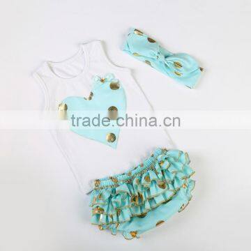 Wholesale baby clothing set , gold baby cotton outift, new style clothes in stock