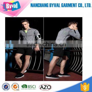 Hot Sale Half Zip Men Dry Fit Long Sleeve Polyester Spandex Shirt photo-4