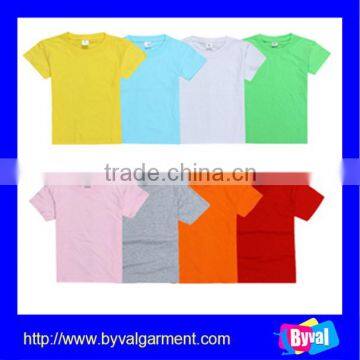 2015 Wholesale 170GSM 100% Cotton Blank Kids t Shirts With High Quality