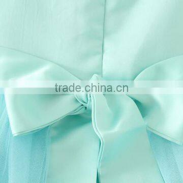 New India and Pakistan Clothing Child Green Handmade Flower Wedding Dress Sweet Girl Fluffy Party Dresses photo-6