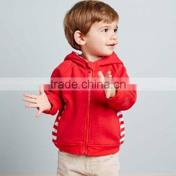 Cute Plain Stripes Zipper Wholesale Kid Hoody photo-1