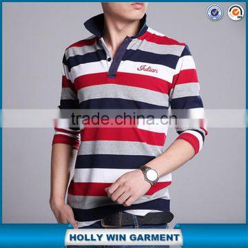 Wholesale factory OME high quality long sleeve men polo shirt custom design