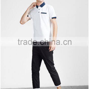 Classic Plain White Short Sleeve Cheap Polo Shirt photo-2