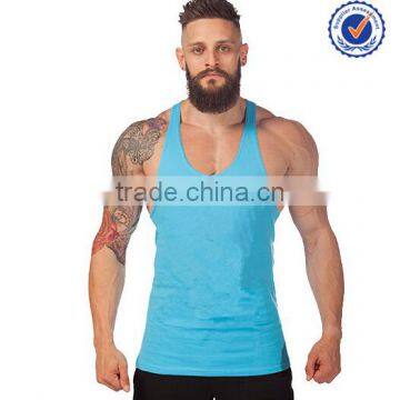 Soft Cotton Custom Gym Singlet Tank Top for Men Custom Gym Singlet Plain Tank Top photo-5