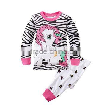 S32654W Kids Cartoon Cotton Pajamas Boys Girls Home Sleepwear Set Casual Pajamas photo-3