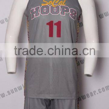 Latest Basketball Jersey Design 2016 Sublimation Good Quality Uniforms Basketball Training Wear photo-5