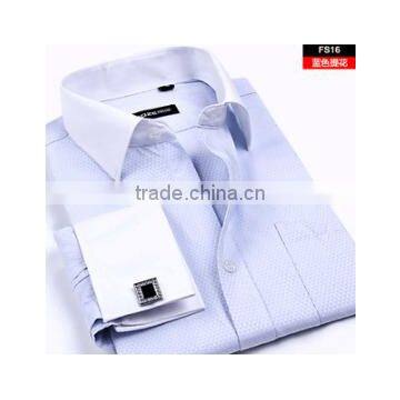 100%Cotton High Quality Men Wedding Dress Business Slim Fit Shirts For Men Long Sleeve photo-4