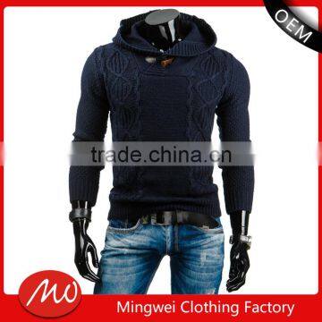 2017 new fashion angora sweater hoodies men custom for wholesale