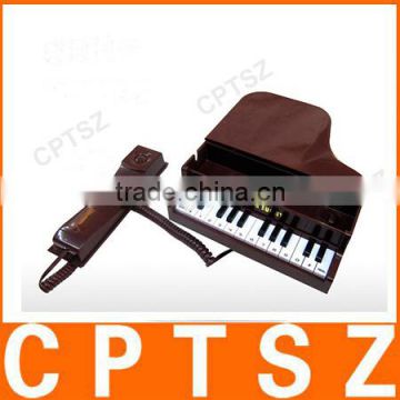 Elegant Classical Piano Shape Wire Corded Telephone for promotion