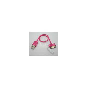 30 Pin 0.2M Pink Iphone Extension Cable Connector For Iphone 4S / 4