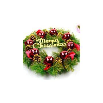 M109 Christmas Wreath Factory Supply Balls and Pine Cones Advent Wreath photo-2