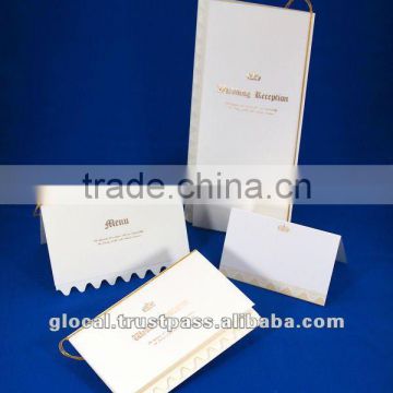 Japan Wedding Invitation Card 'TIARA WHITE' STOCKLOT