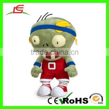 RB0013 wholesale green terror plush zombie planta with big eyes