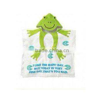 100% cotton breathable frog baby bath robe/kids bath robes