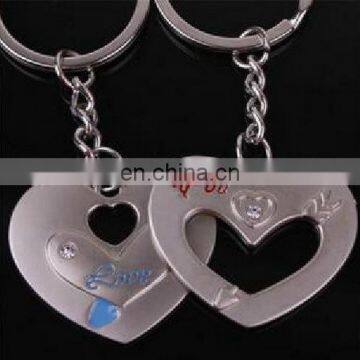 Fashion New Boutique Cupid's Arrow Shiny Rhinestone Heart Keychain Couple Valentine's Day Gift