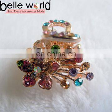 Flower Rhinestone Alloy Min Hair Claw Clips for Wedding