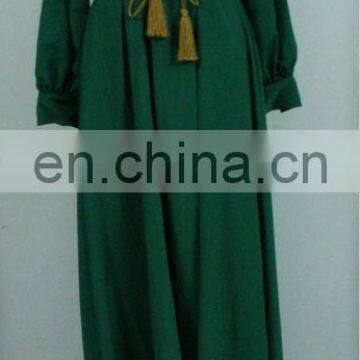 Long Sleeve Muslim Dress for Woman,chiffon Maxi Dress With Belt photo-6