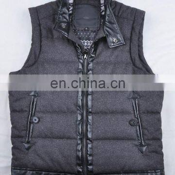 2017 latest fashion handsome paded jacket without sleeves for men