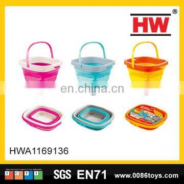 5L cheap plastic small folding beach bucket