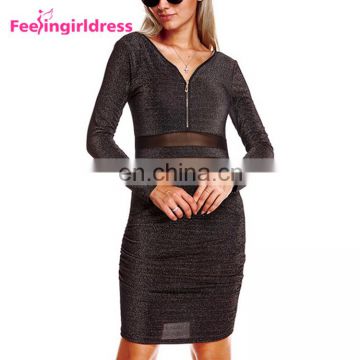 Ladies Clothing Sexy Women Party Dress Long Sleeve Women Bandage Dress