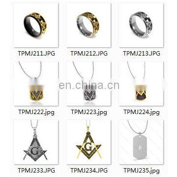 Customizable 316l Stainless Steel Freemason Masonic Jewelry photo-5