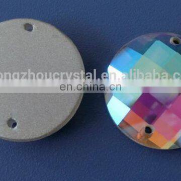 flat back Mirror beads can add holes special clothing button