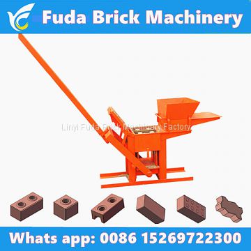 QMR2-40 small manual clay lego block machine, soil earth interlocking brick making machine price