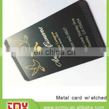 Customized creative black stainless steel metal business cards/ name cards / member cards