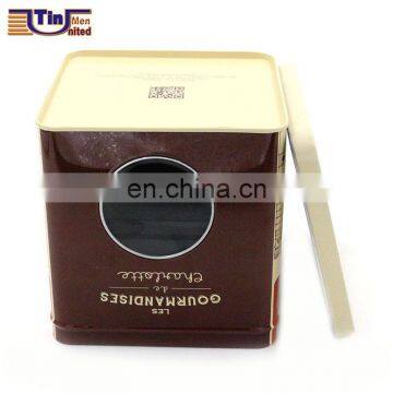 Small Square Tin Box With Body PET Window photo-4