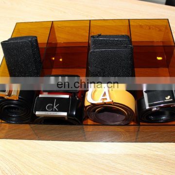 acrylic belt storage box,belt storage box for home use, belt storage box